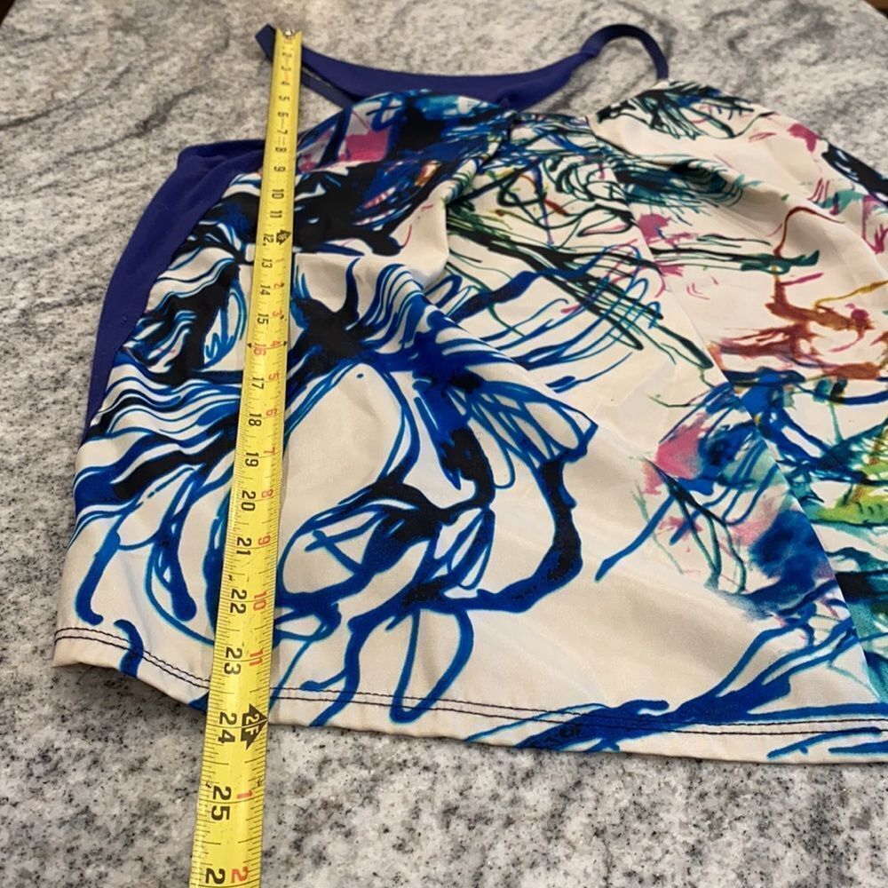 Eight Sixty Abstract Colorful Cotton Racerback Tank Top - Picture 3 of 6